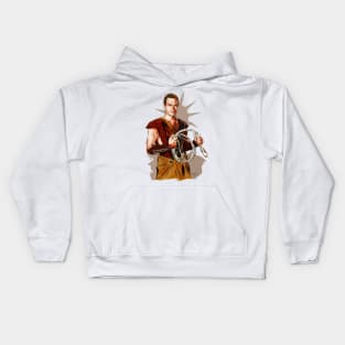 Charlton Heston - An illustration by Paul Cemmick Kids Hoodie